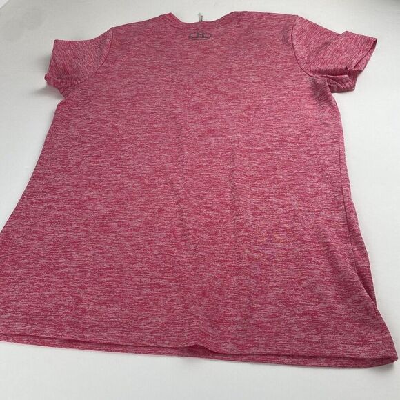 Under Armour Heat Gear Womens T-Shirt Tech V-Neck Twist Short Sleeve Pink Size M - Picture 3 of 11